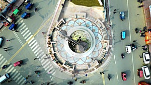 Ayodhya Drone view Shri Ram Mandir, Shri Hanuman Garhi Mandir, Lata Mangeshkar Chowk and Ghats photo