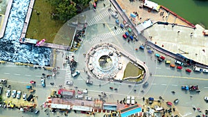 Ayodhya Drone view Shri Ram Mandir, Shri Hanuman Garhi Mandir, Lata Mangeshkar Chowk and Ghats photo