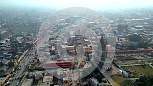 Ayodhya Drone view Shri Ram Mandir, Shri Hanuman Garhi Mandir, Lata Mangeshkar Chowk and Ghats photo