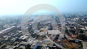 Ayodhya Drone view Shri Ram Mandir, Shri Hanuman Garhi Mandir, Lata Mangeshkar Chowk and Ghats photo