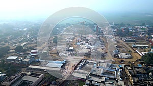Ayodhya Drone view Shri Ram Mandir, Shri Hanuman Garhi Mandir, Lata Mangeshkar Chowk and Ghats photo