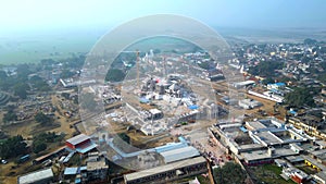 Ayodhya Drone view Shri Ram Mandir, Shri Hanuman Garhi Mandir, Lata Mangeshkar Chowk and Ghats photo