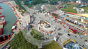 Ayodhya Drone view Shri Ram Mandir, Shri Hanuman Garhi Mandir, Lata Mangeshkar Chowk and Ghats