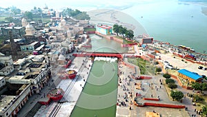 Ayodhya Drone view Shri Ram Mandir, Shri Hanuman Garhi Mandir, Lata Mangeshkar Chowk and Ghats