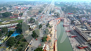 Ayodhya Drone view Shri Ram Mandir, Shri Hanuman Garhi Mandir, Lata Mangeshkar Chowk and Ghats