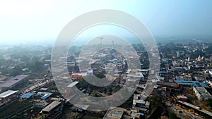 Ayodhya Drone view Shri Ram Mandir, Shri Hanuman Garhi Mandir, Lata Mangeshkar Chowk and Ghats photo