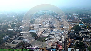 Ayodhya Drone view Shri Ram Mandir, Shri Hanuman Garhi Mandir, Lata Mangeshkar Chowk and Ghats photo