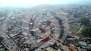Ayodhya Drone view Shri Ram Mandir, Shri Hanuman Garhi Mandir, Lata Mangeshkar Chowk and Ghats photo