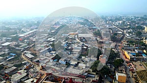 Ayodhya Drone view Shri Ram Mandir, Shri Hanuman Garhi Mandir, Lata Mangeshkar Chowk and Ghats photo