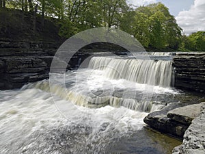 Aysgarth Falls in Wensleydale in the Yorkshire Dales. UK