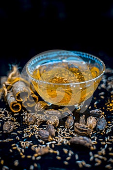 Ayurvedic home remedy for Stuffy Nose : Cardamom,cinnamon,cumin and black pepper with salt with warm water.