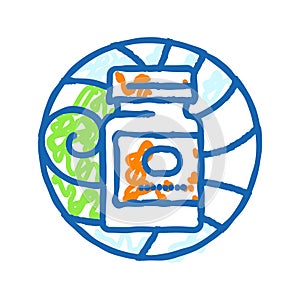 ayurvedic supplements ayurveda icon doodle illustration photo
