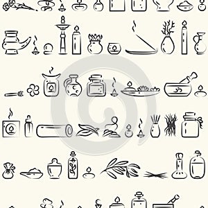 Ayurvedic supplies - icon series