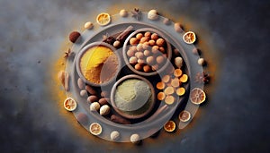 A Ayurvedic triphala blend, Ai generated image