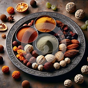 A Ayurvedic triphala blend, Ai generated image