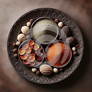 A Ayurvedic triphala blend, Ai generated image