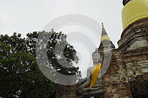 Ayuttaya ancient Buddha statue