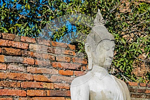 Ayutthaya ancient Buddha statue