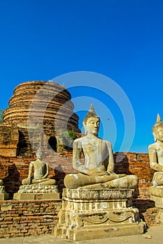 Ayutthaya Historical Park ancient Buddha statue