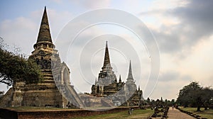 Wat Phra Sri Sanphet temple, Ayutthaya, Chao Phraya Basin, Central Thailand, Thailand