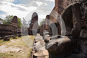 Ayutthaya Ruins with Defaced Statues photo