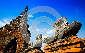 Ayutthaya temple and historic site in thailand