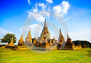 Ayutthaya temple and historic site in thailand