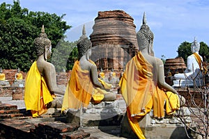 Ayutthaya, Thailand: Buddas at Temple