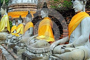 Ayutthaya, Thailand: Wat Yai Buddhas