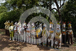 Ayyanar horse temple in Chettinad, India