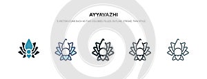 Ayyavazhi icon in different style vector illustration. two colored and black ayyavazhi vector icons designed in filled, outline, photo