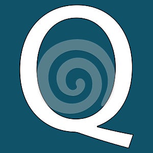 Q Letter - Iconic symbol and font photo