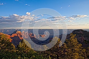 AZ-Grand Canyon-North Rim-sunset near the lodge