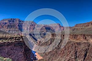 AZ-Grand Canyon-S Rim-Tonto Trail West-view of Colorado