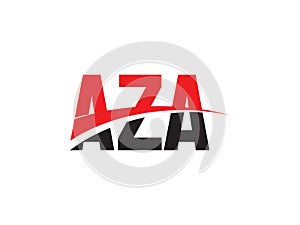 AZA Letter Initial Logo Design Vector Illustration photo
