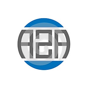 AZA letter logo design on white background. AZA creative initials circle logo concept. AZA letter design photo