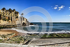 Azarujinha beach in Estoril, Lisbon, Portugal