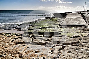 Azarujinha beach in Estoril, Lisbon, Portugal