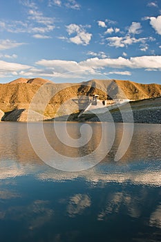 Azat reservoir under cloudy sky