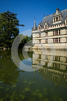 Azay-le-Rideau castle, Castles of the Loire, France