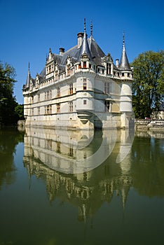 Azay-le-Rideau castle, Castles of the Loire, France