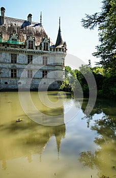 Azay-le-Rideau castle, Castles of the Loire, France