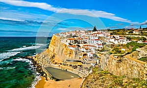 Azenhas do Mar at the Atlantic ocean - Sintra, Portugal photo