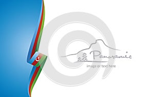 Azerbaijan abstract flag brochure cover poster wall mural banner background vector