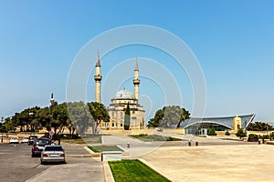 Azerbaijan, Baku, city center. The main attractions of the new city.