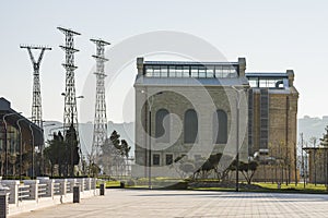 Azerbaijan, Baku-March 17, 2018; stone history Museum located in the building of the liquidated power plant. Soviet power plant na
