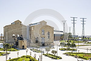 Azerbaijan, Baku-March 17, 2018; stone history Museum located in the building of the liquidated power plant. Soviet power plant na