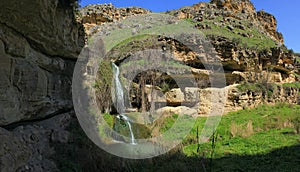 Azerbaijan. Beautiful waterfall in the mountains