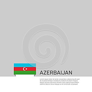 Azerbaijan flag background. State patriotic azerbaijani banner, cover. Document template with azerbaijan flag on white background