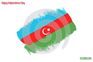 Azerbaijan National Flag Grunge Brush Stroke Vecctor Design Flag of Azerbaijan